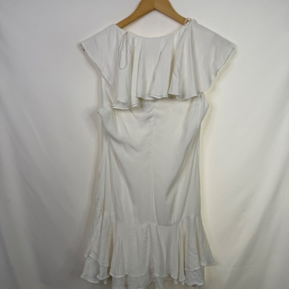 Zara White Ruffled Mini Dress - Picture 5 of 9